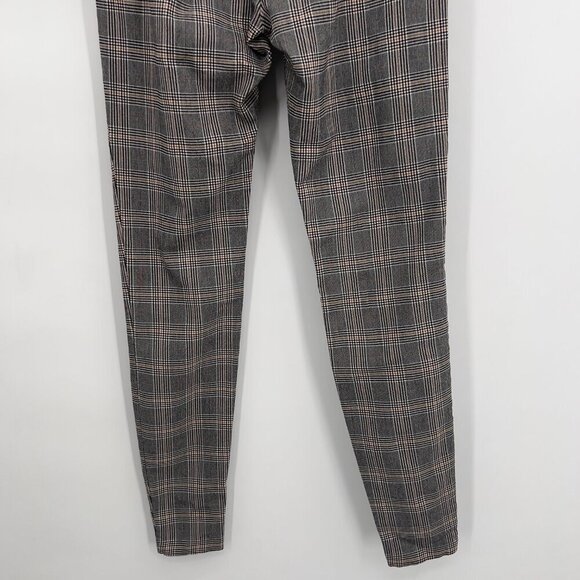 ZARA Plaid Slim Fit Trousers - Size M (US), High-Rise, Side Zip - Picture 7 of 10